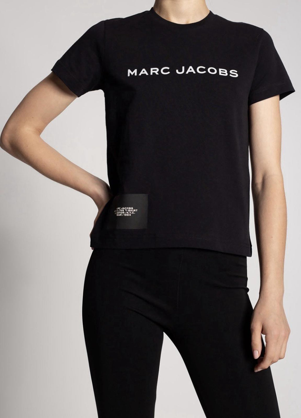 Marc Jacobs Black Cotton Logo The T-Shirt Women's Size XS NWT