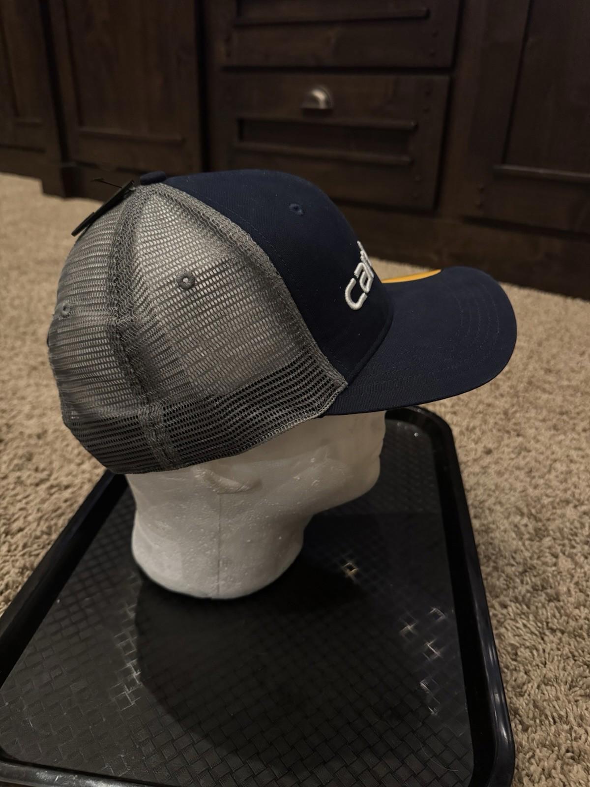 NEW! Carhartt Carvas Mesh-Back Logo Graphic Baseball cap. Navy. Unisex NWT