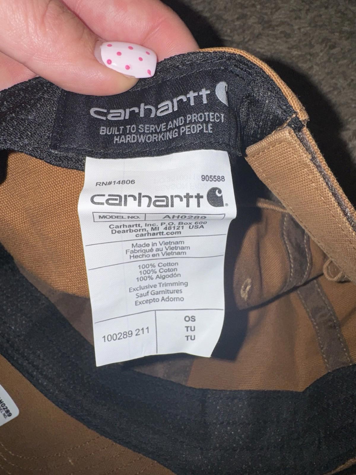 Carhartt Odessa Men's Canvas Hat Baseball Cap Light Tan Brown Model AH0289 NWT