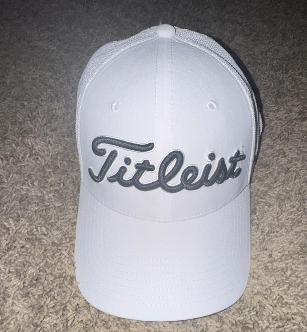 NEW! Titleist Golf Tour Elite  Hat/Cap - White with Black NWT