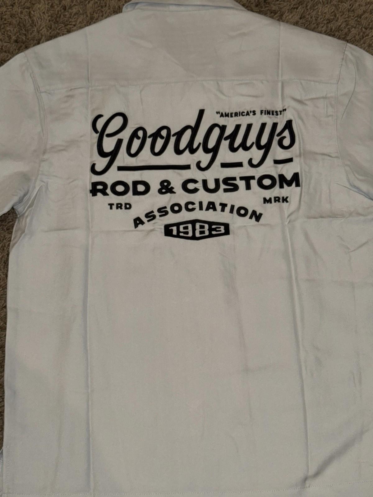 Goodguys Rod & Custom Association Hot Rod Shirt Embroidered Logo Gray Men’s NWOT