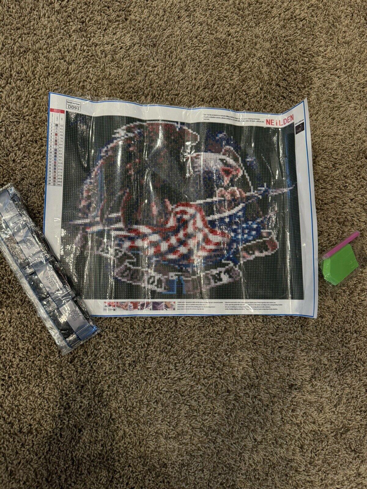 Diamond Drawing American Eagle USA Flag These Colors Don't Run NEW!