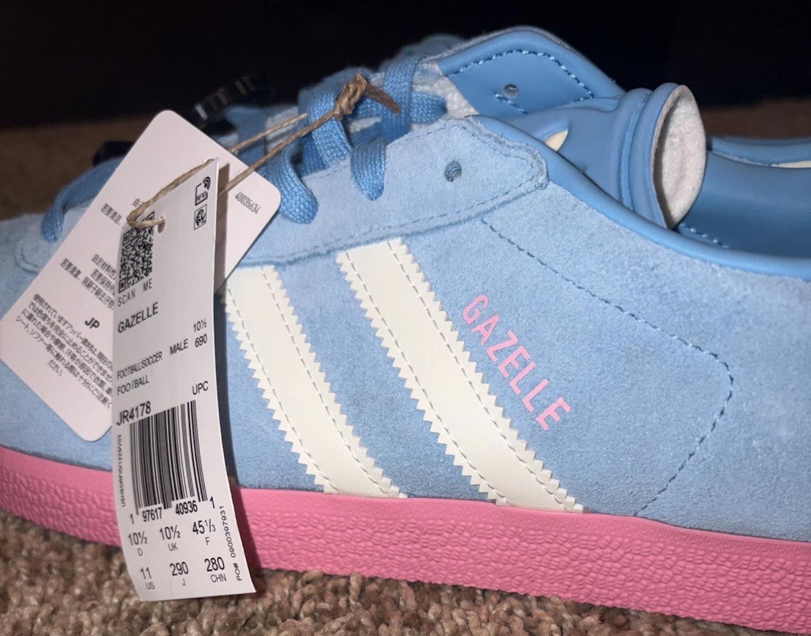 adidas Gazelle Inter Miami Blue Pink Messi Men's Size 11 -   JR4178 NEW