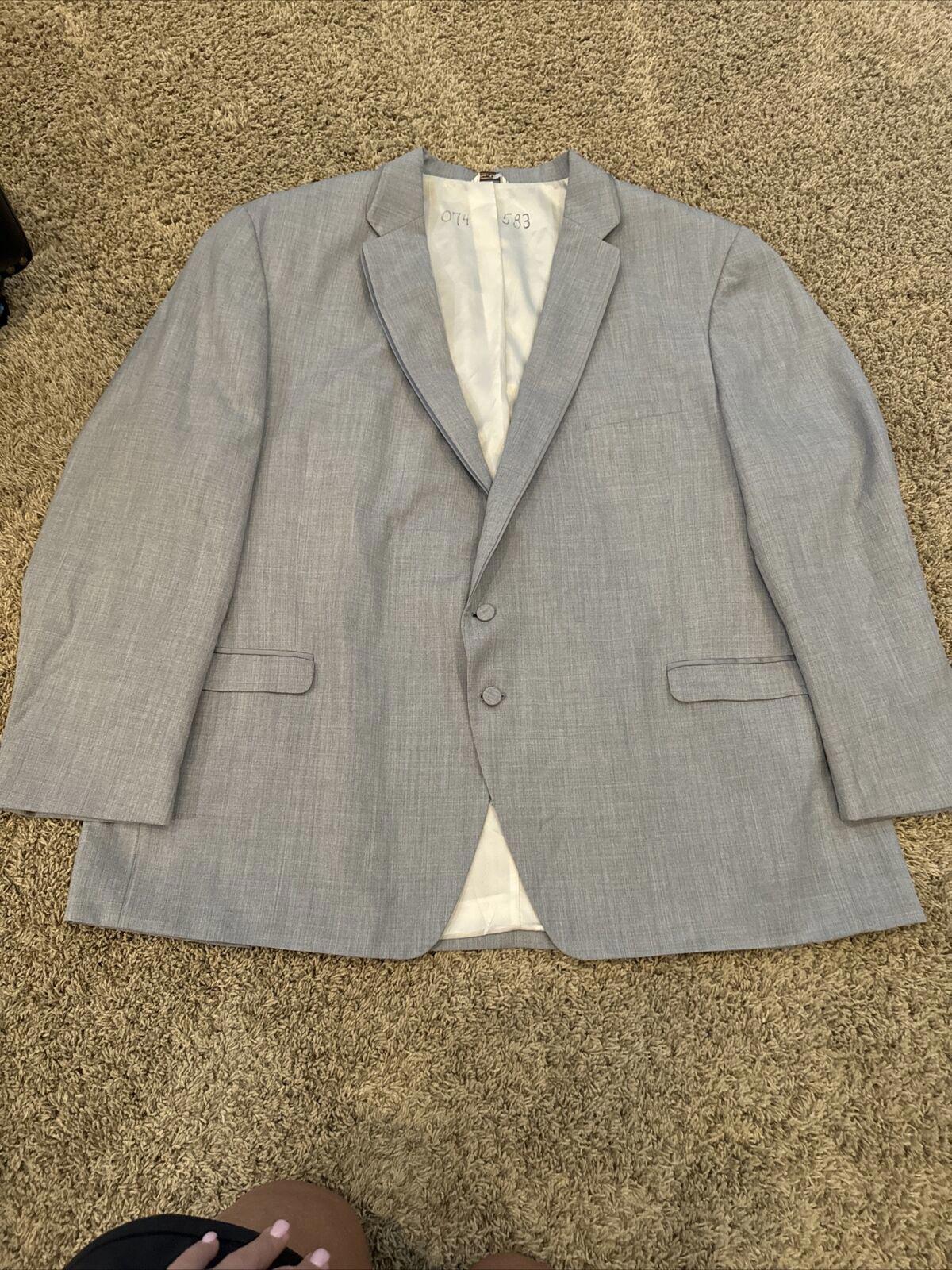 Vintage Jean Yves Blazer Gray 100% Super fine Wool 2 Button