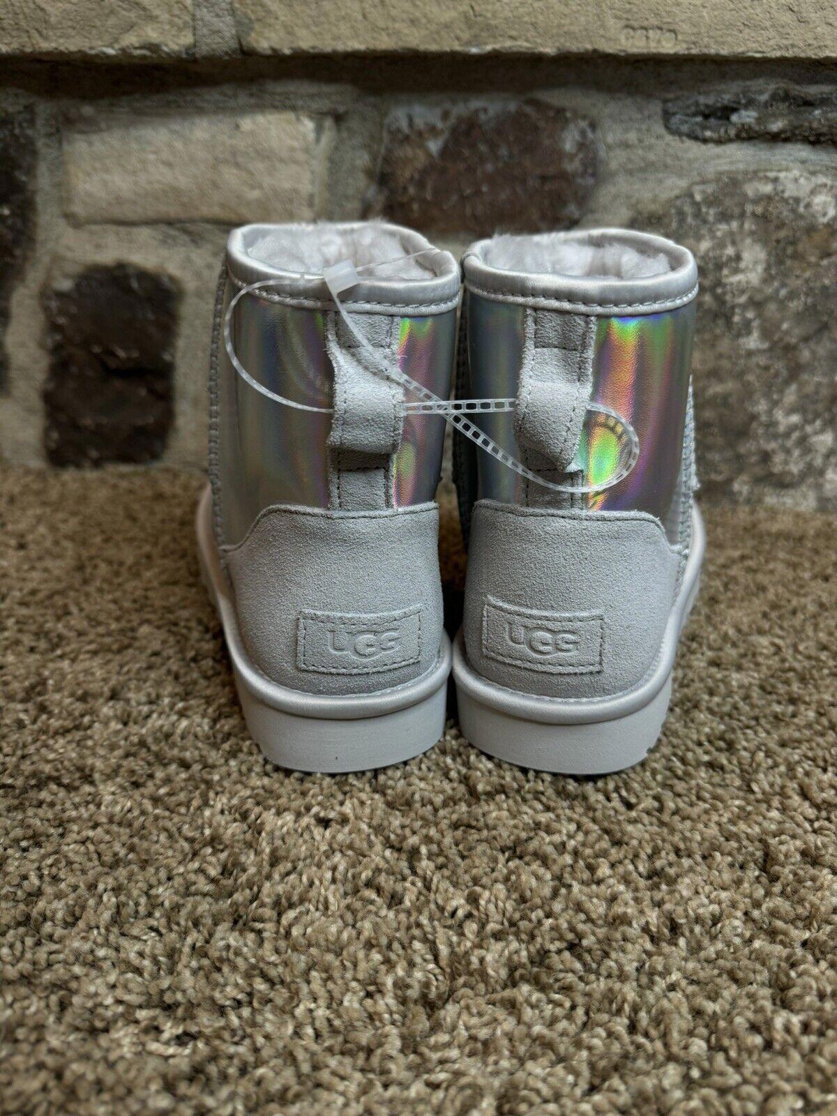 UGG Classic Mini Iridescent Boots Women's Silver Shoes