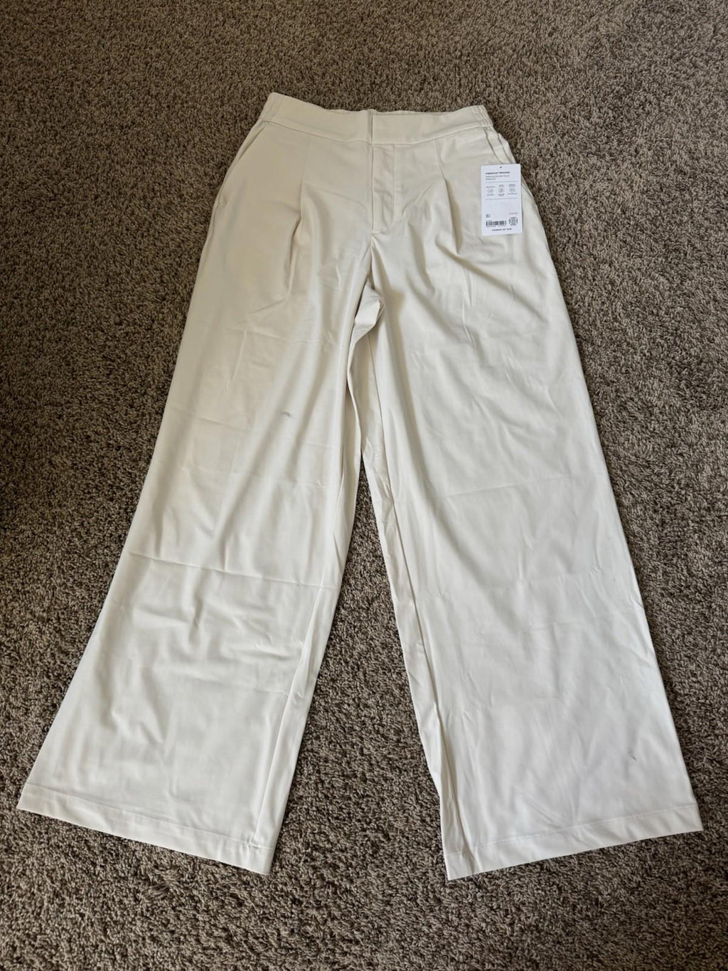 NEW! Athleta 4 (S SMALL) Pinnacle Trouser, In BONE color Wide Leg  Pants NWT