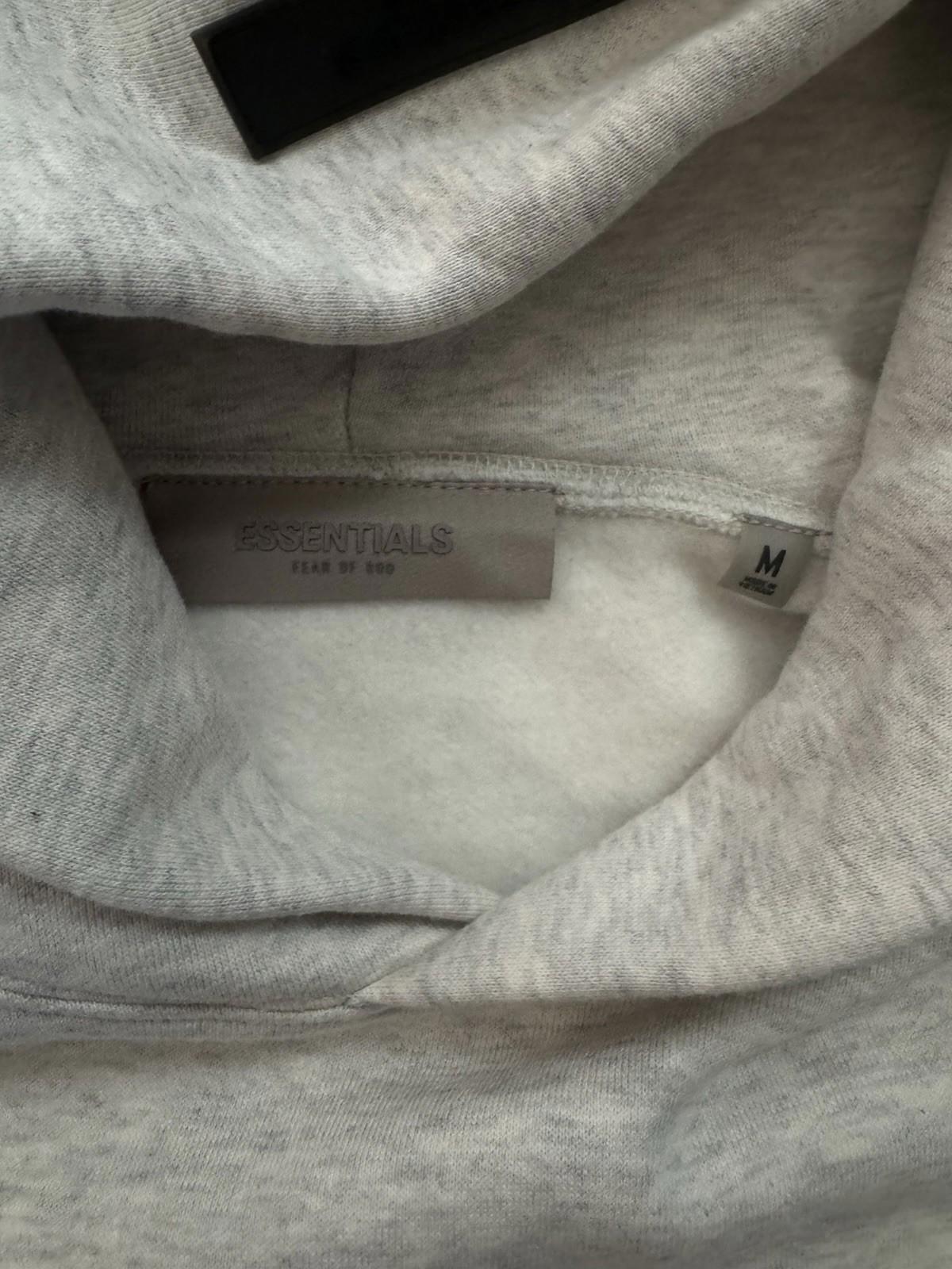 New Essentials Fear Of God 2 Sided Logo Pullover Hoodie Light Oatmeal Size Med