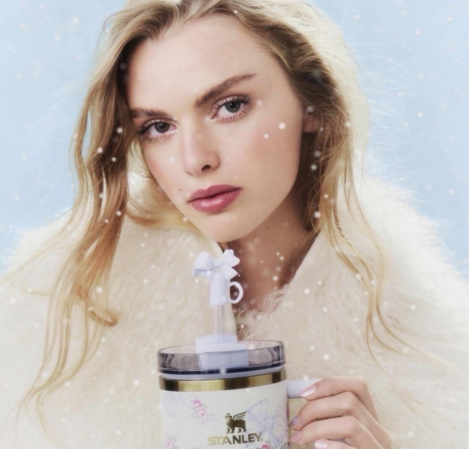 RARE The Stanley X LoveShackFancy Holiday Quencher | 40 OZ - Rosa Beaux Blue