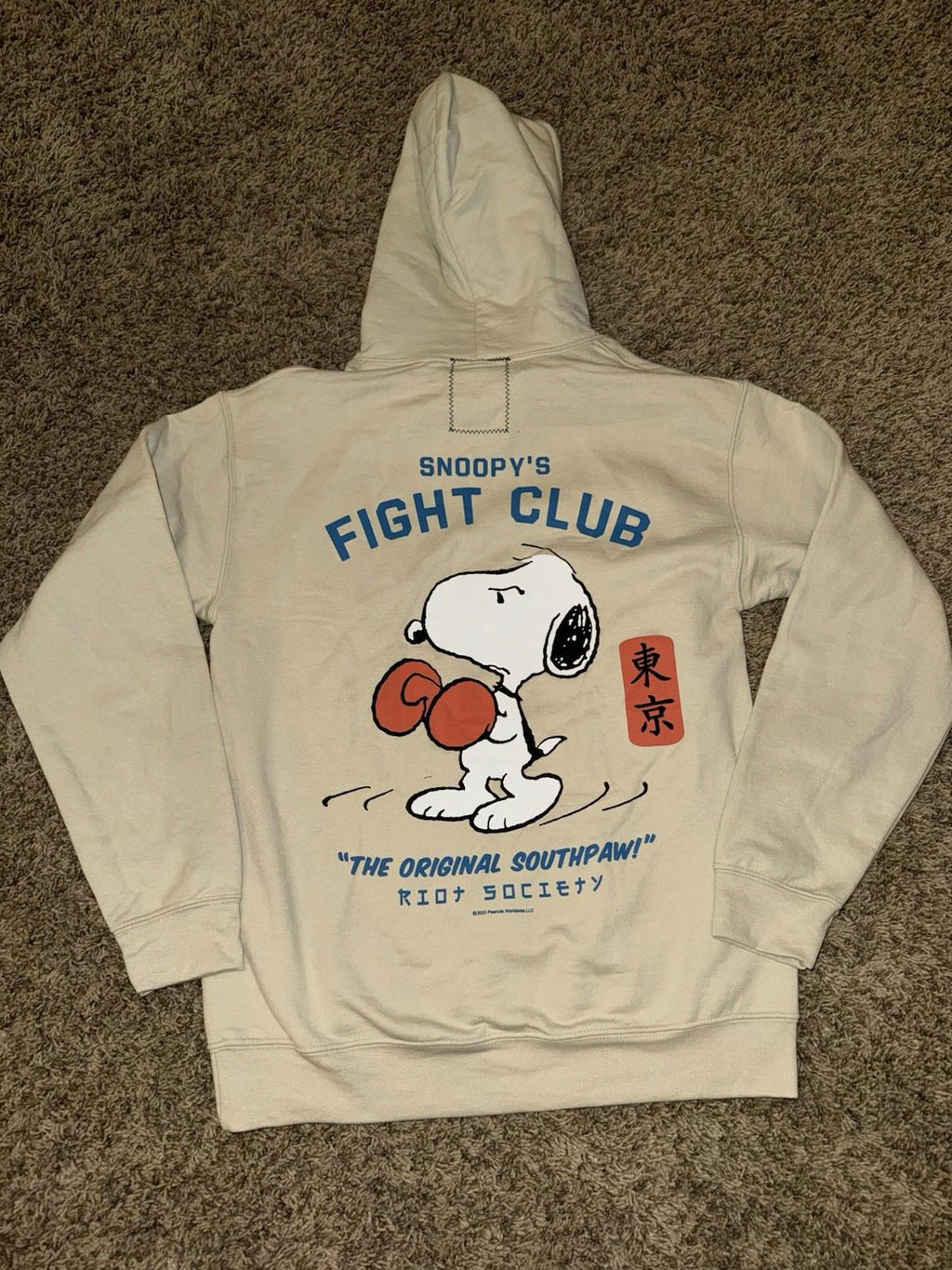 NEW Riot Society PEANUTS SNOOPY'S FIGHT CLUB WOMENS HOODIE Small NWOT