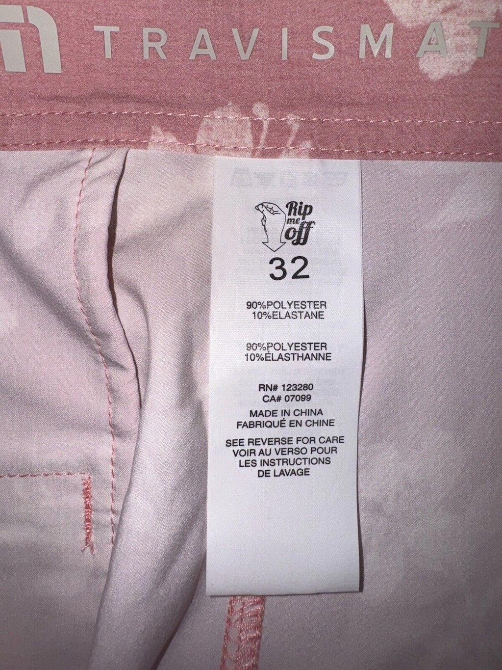 Travis Mathew Board Short 32 Pink NWT Swim Travel Vacation