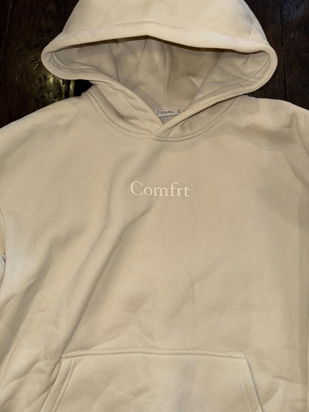 Comfrt Signature Fit Hoodie in Bone Color Size Med NWOT