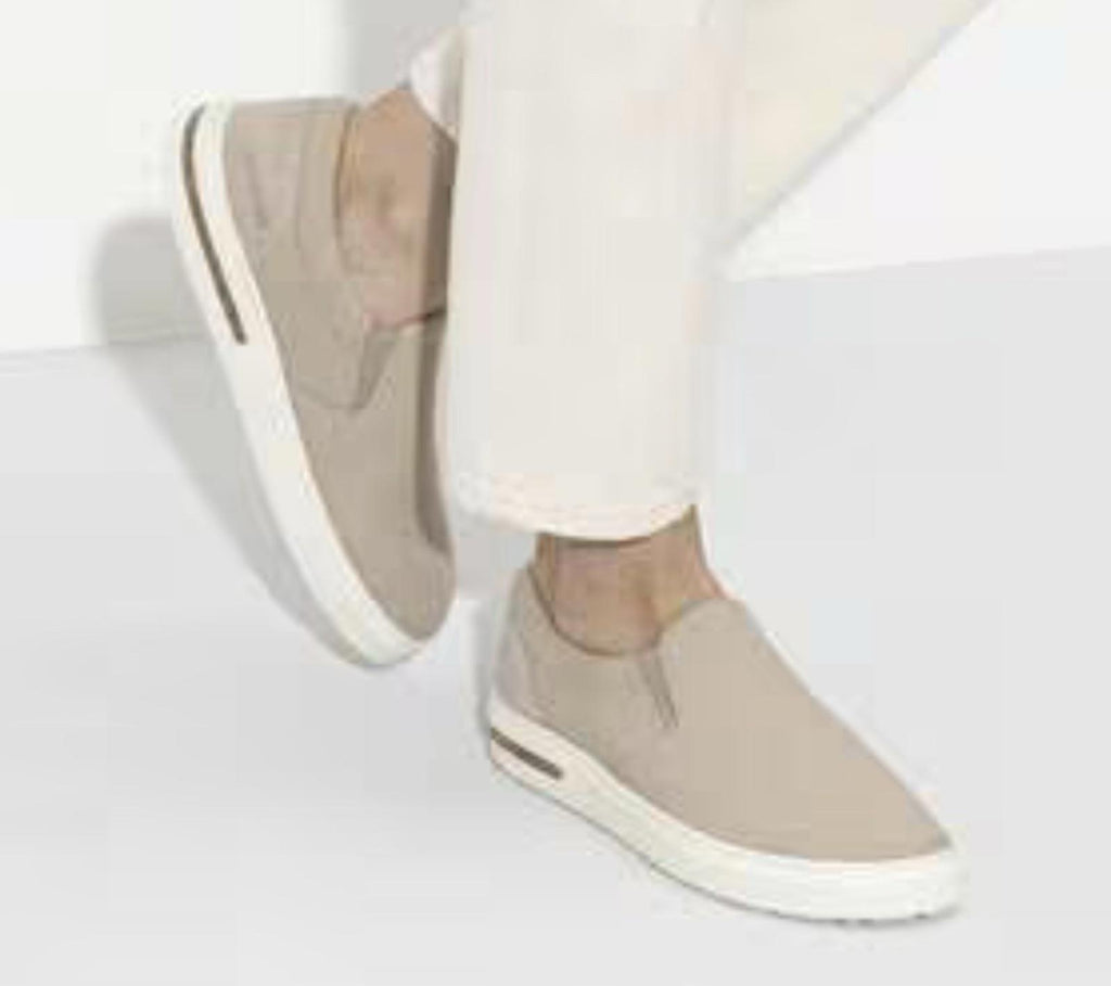 Birkenstock Oswego Beige Canvas/Suede Shoes Sandcastle Size 43