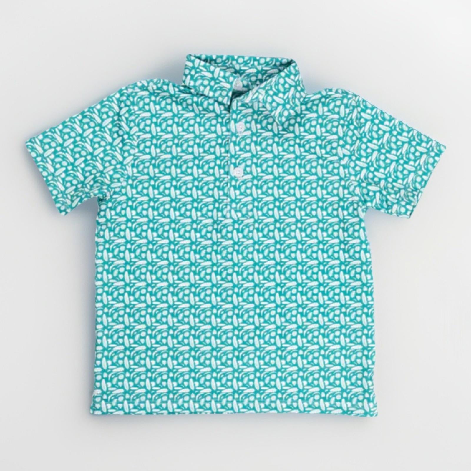 NEW! Bald Head Blues Men's Exotic Leaves Albatross Polo Size L NWT