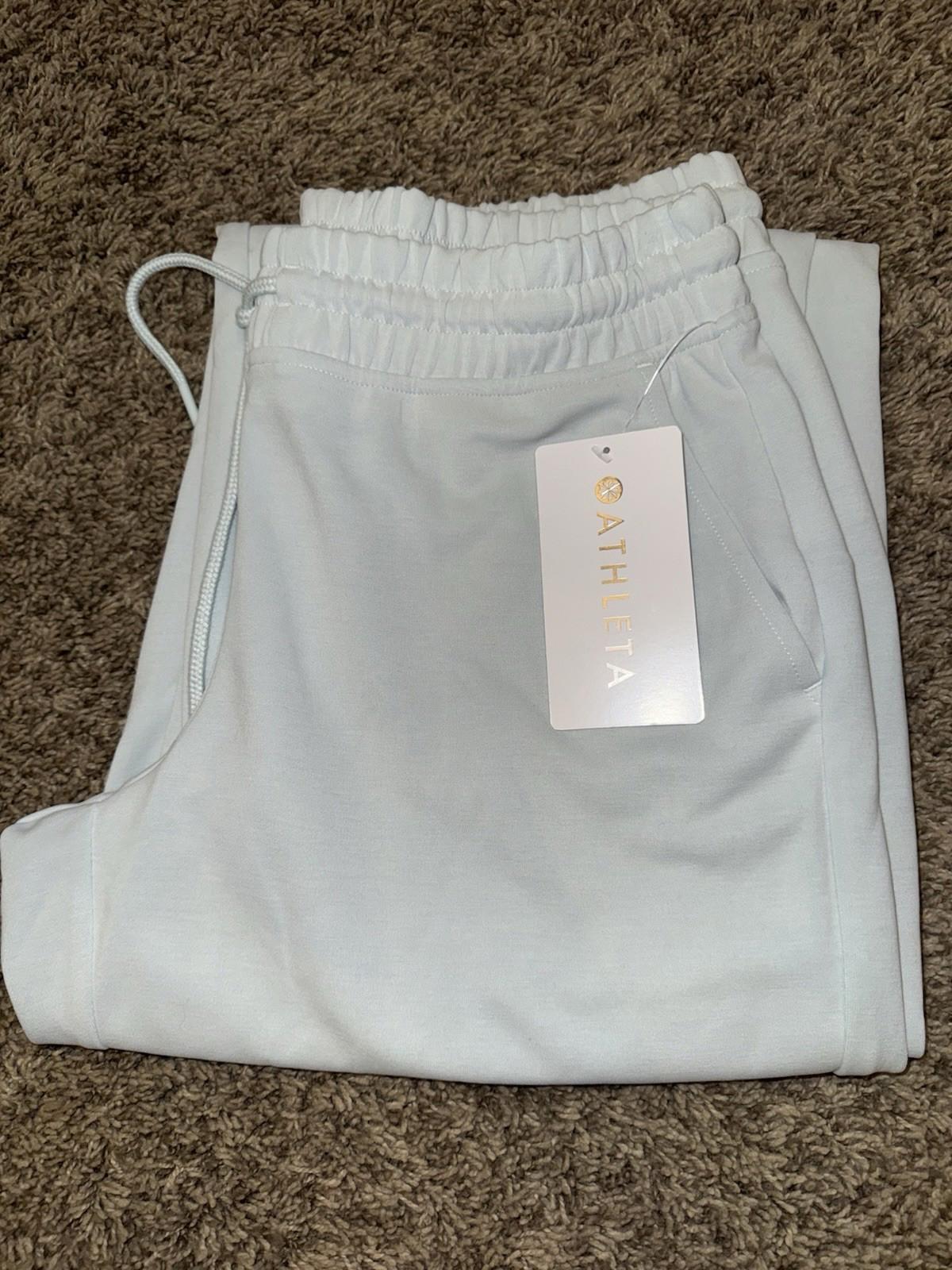 ATHLETA Seasoft Mid Rise Straight Pant Women's Size US M Light blue NEW!