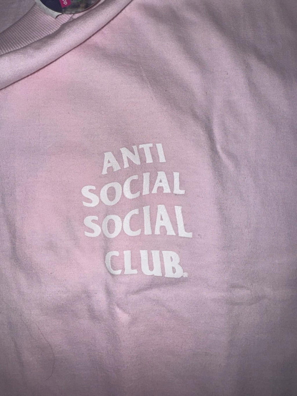 Anti Social Social Club Logo Tee 2 Pink Men’s Size Large Brand New