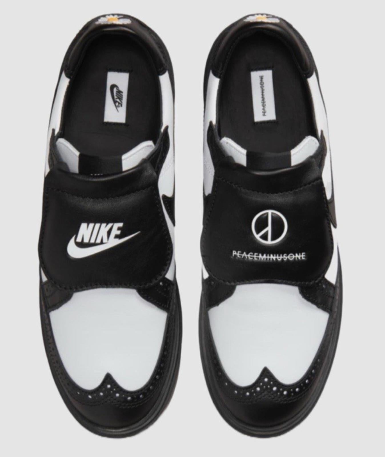 NIKE X PEACEMINUSONE  KWONDO 1 PANDA BLACK WHITE SZ 13 G DRAGON DH2482-101