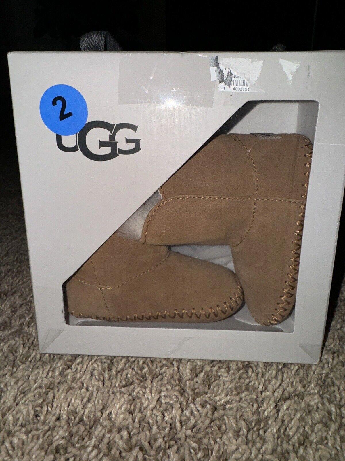 NIB UGG Baby Caden Boots Chestnut Brown 2/3 (6-12M)