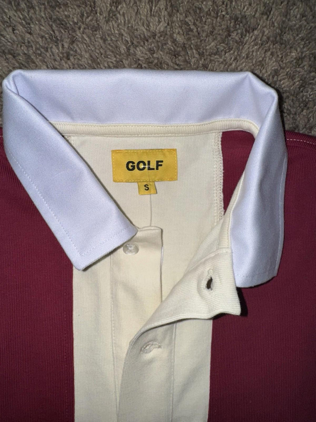 Golf Wang Golfy Striped Red Combo Rugby Shirt Size - Small NWOT