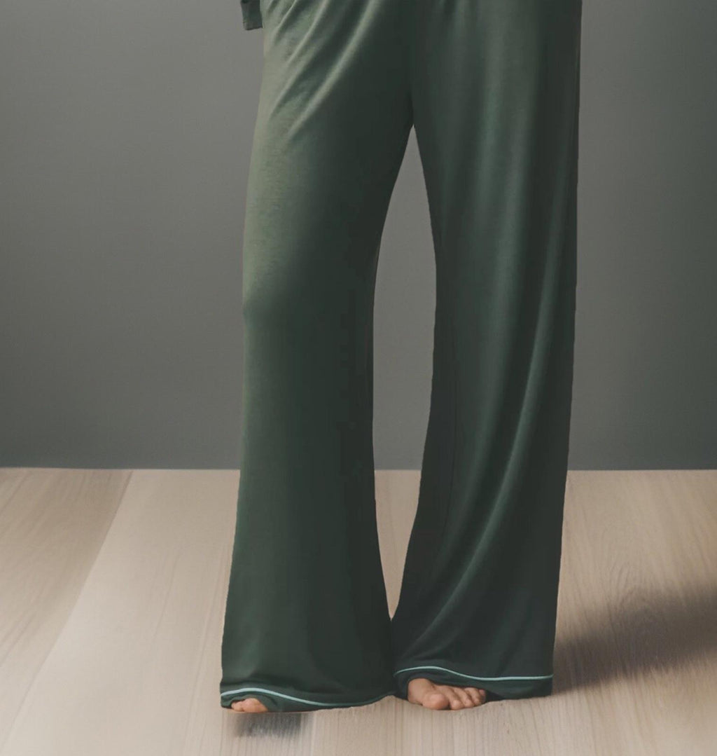 NWOT Anthropologie Briar Piped Wide-Leg Sleep Pants Pajama Lounge Pjs XXS New