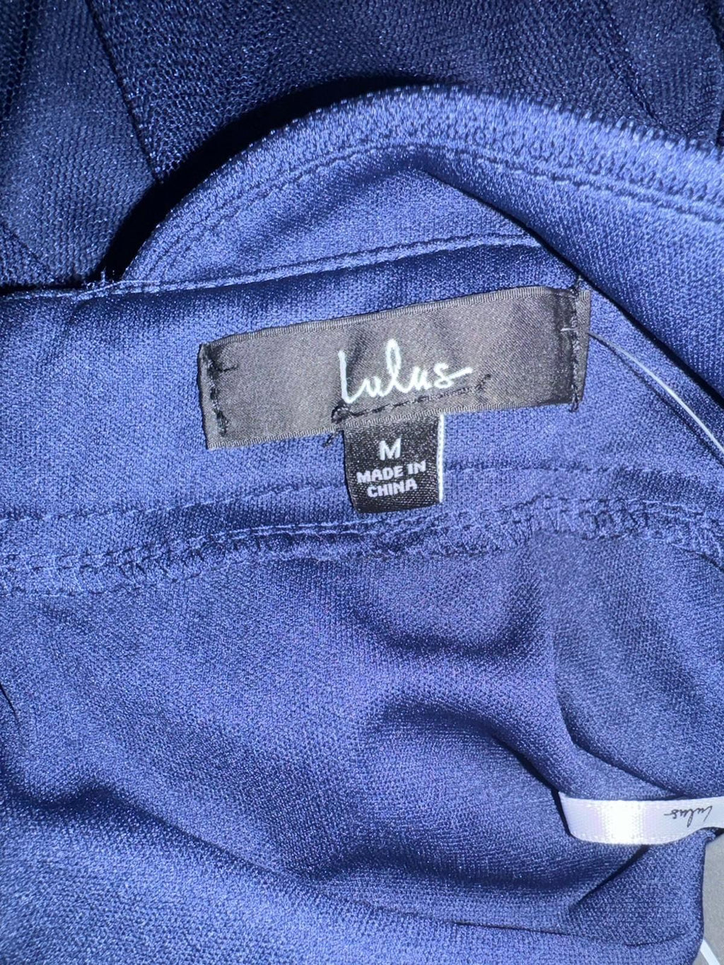 Lulus Rare Beauty Navy Blue Tulle Backless Maxi Dress M NEW!
