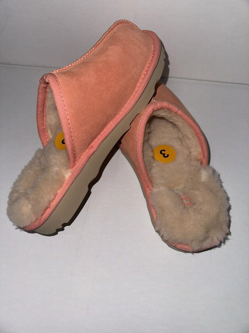New UGG Little Kids Keegan Slide Slipper Peach sz 3