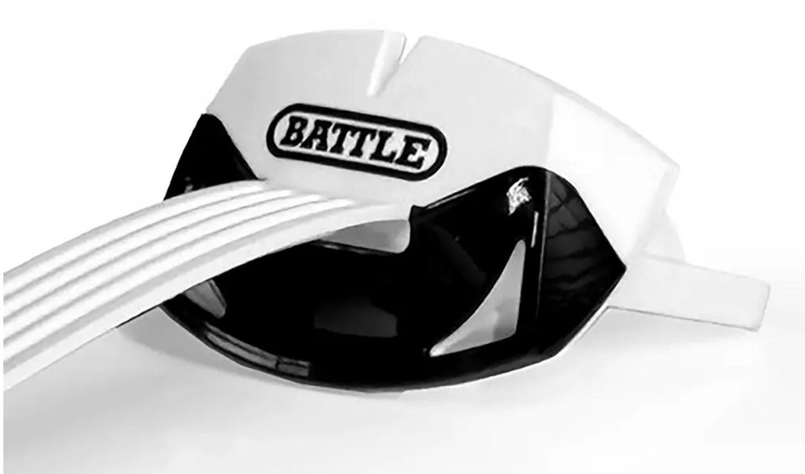 Battle Sports Speed Football Mouthguard with Connected Thick Strap WHITE NEW