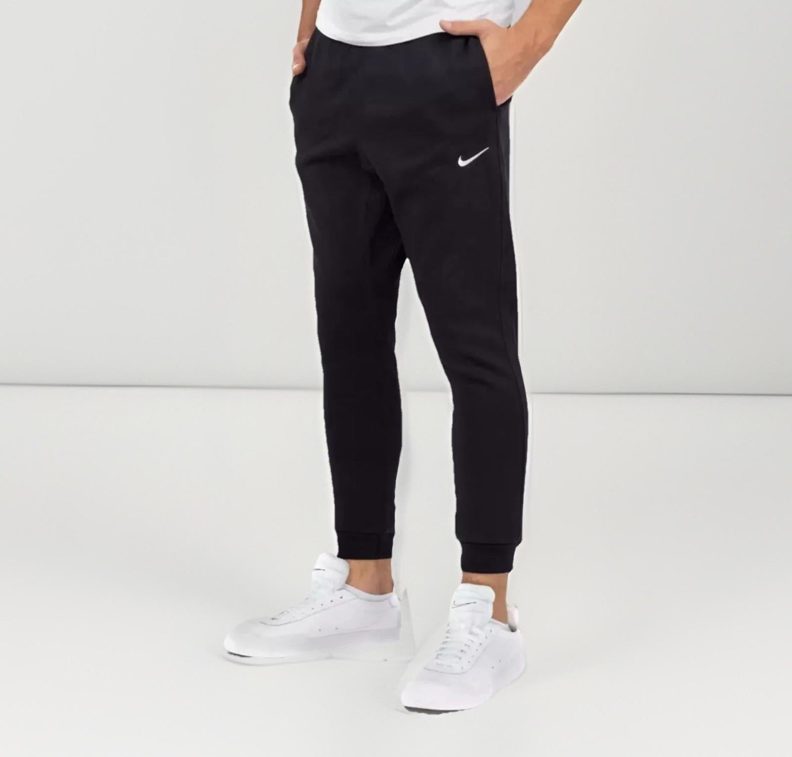 Nike Sportswear Fleece Joggers Sweatpants Size L Black Tapered 716830 063 New