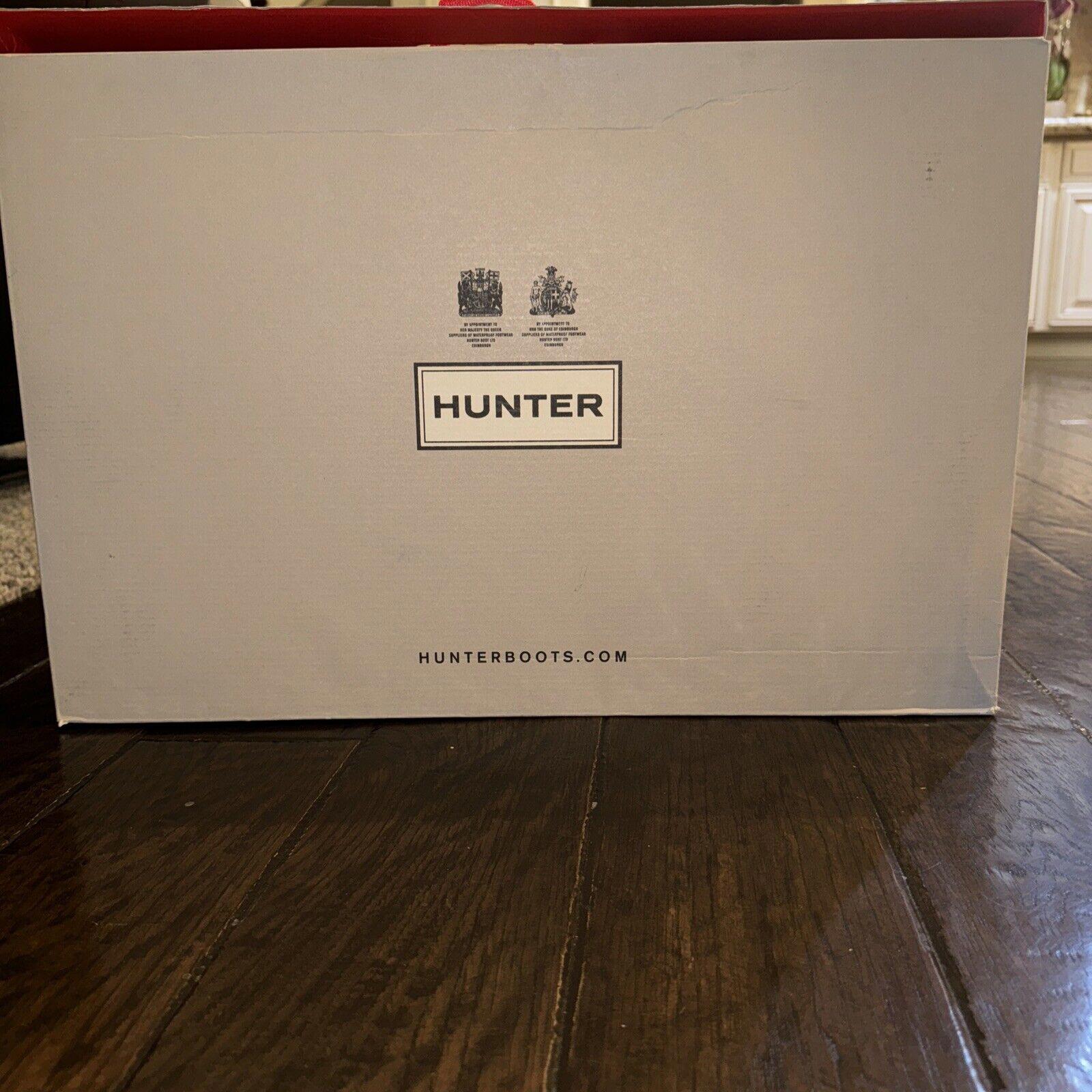 HUNTER Original Tall Waterproof Nebula Rain Boot in Black Size 9 NIB