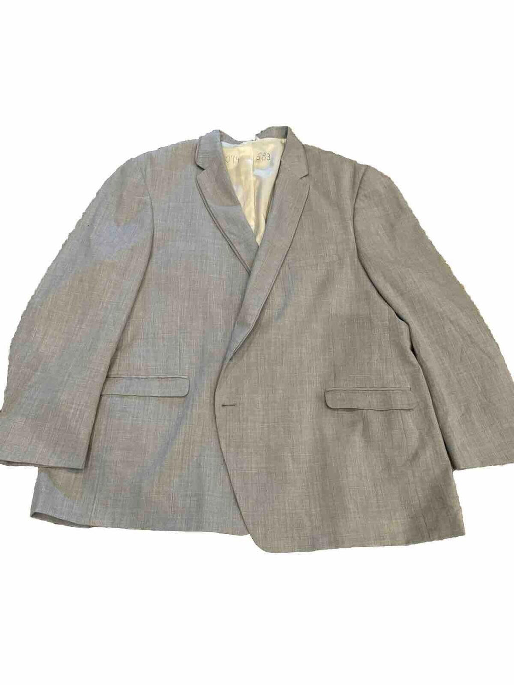 Vintage Jean Yves Blazer Gray 100% Super fine Wool 2 Button