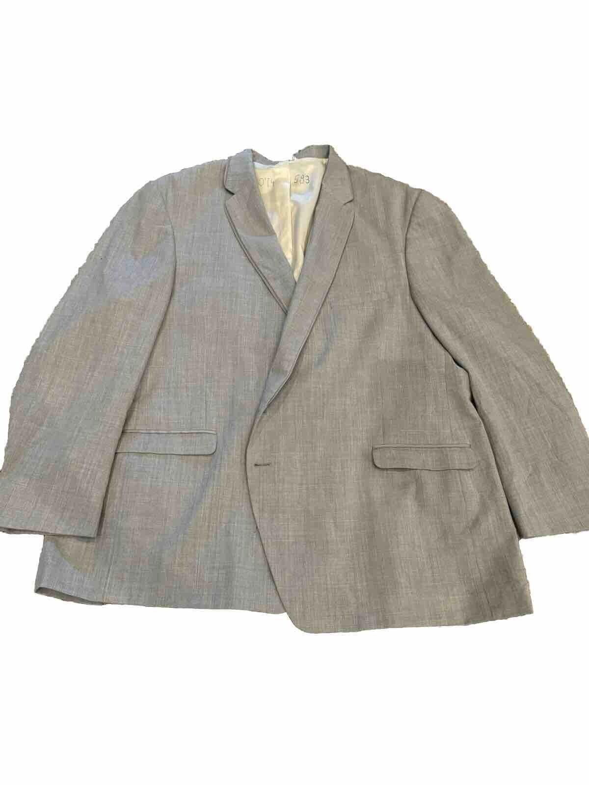 Vintage Jean Yves Blazer Gray 100% Super fine Wool 2 Button