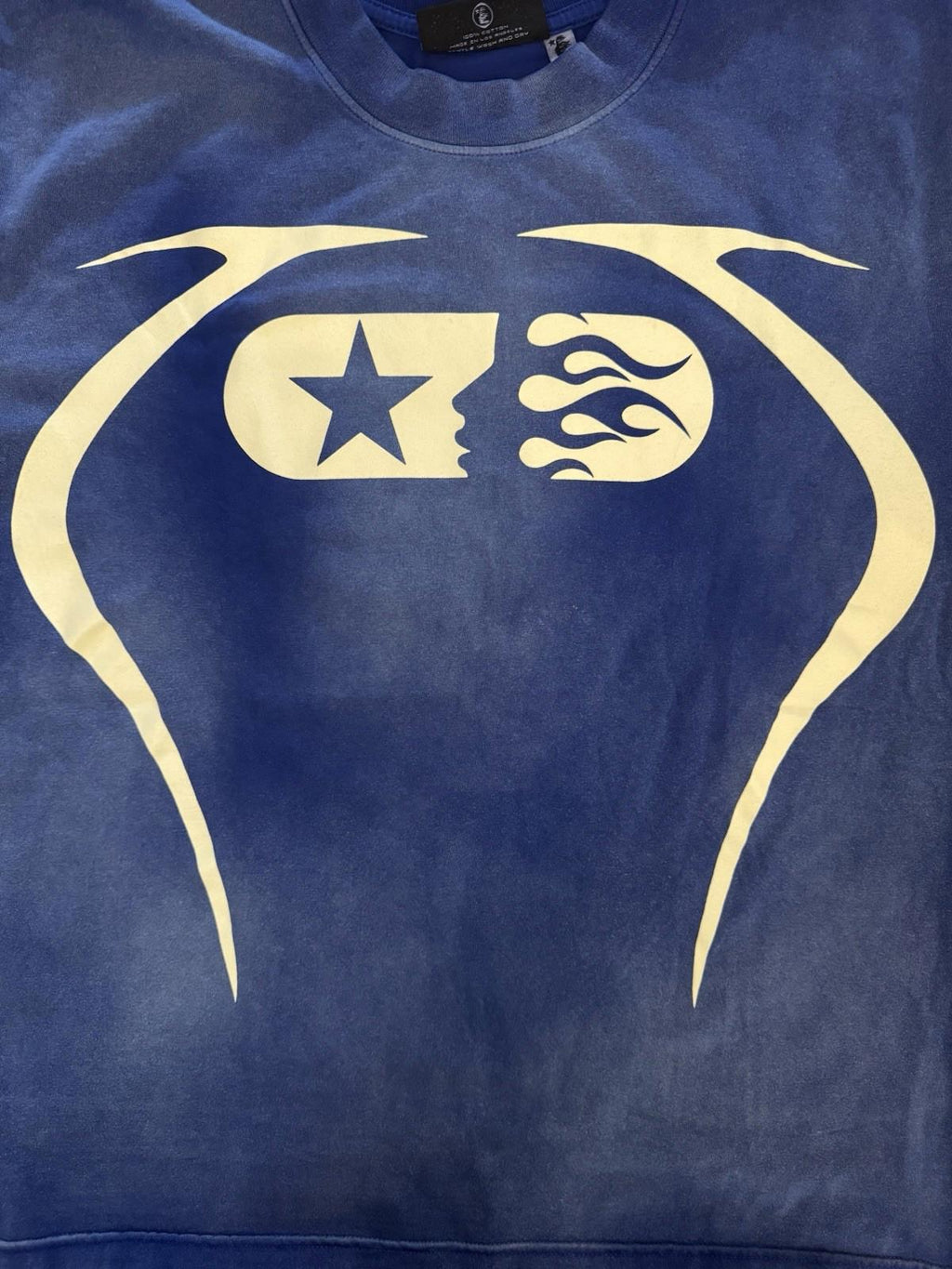 NEW Hellstar  Blue warm up T-Shirt SIZE Medium