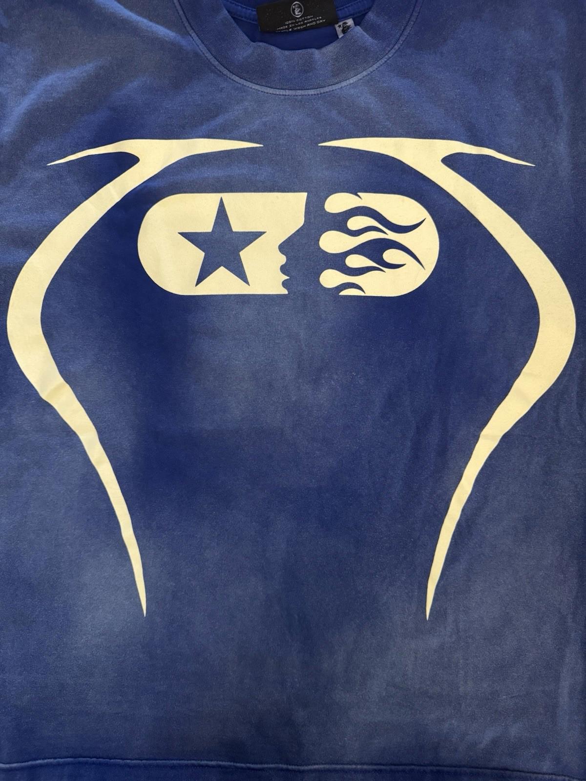 NEW Hellstar  Blue warm up T-Shirt SIZE Medium