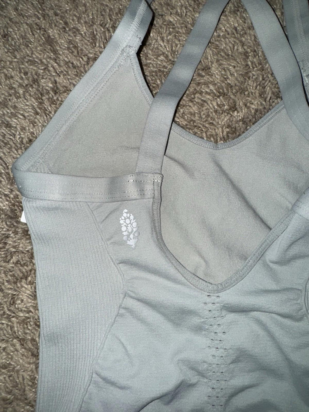 NWOT Free People Movement Good Karma Bodysuit XS/S Mineral bath Color
