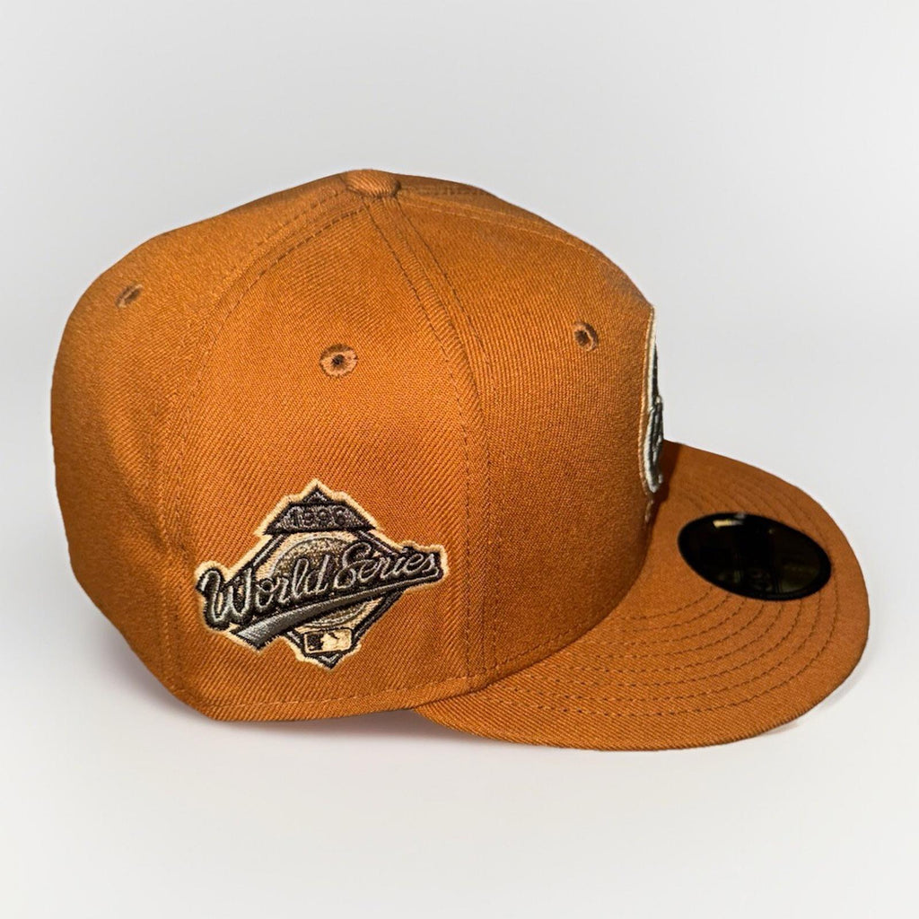 New York Yankees Fitted Hat 7 3/8 x New Era 59FIFTY 1966 World Series Cap Brown
