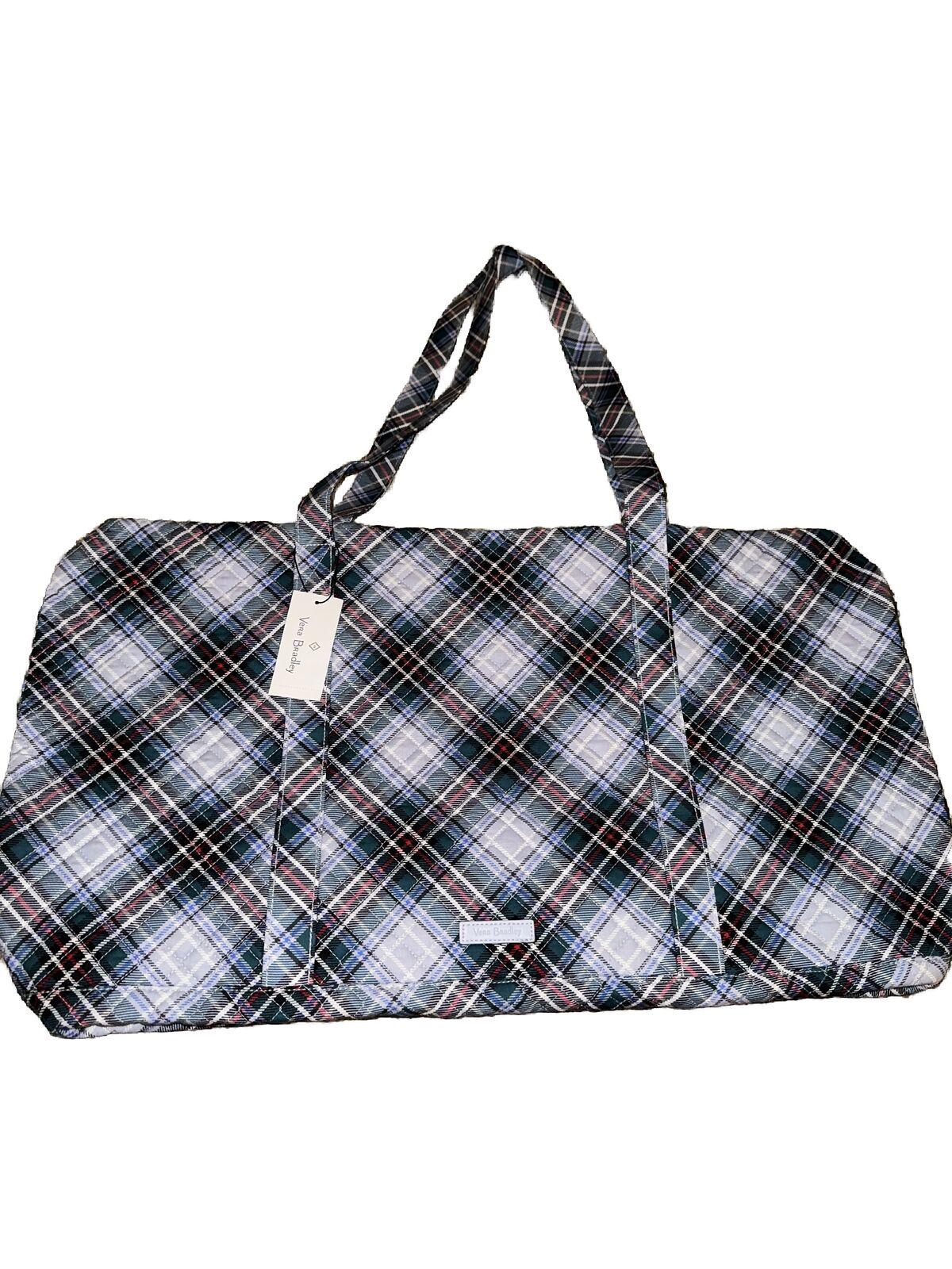 NWT Vera Bradley XL XLarge Traveler Duffel Bag Snowy Plaid