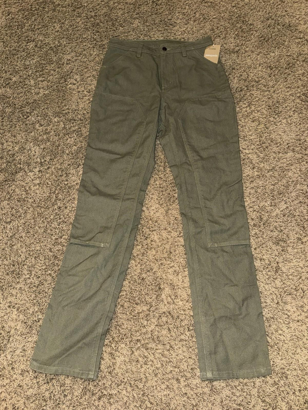 Patagonia SLIM All Seasons Hemp Blend Pants Women’s 8 Fatigue Green Canvas NEW