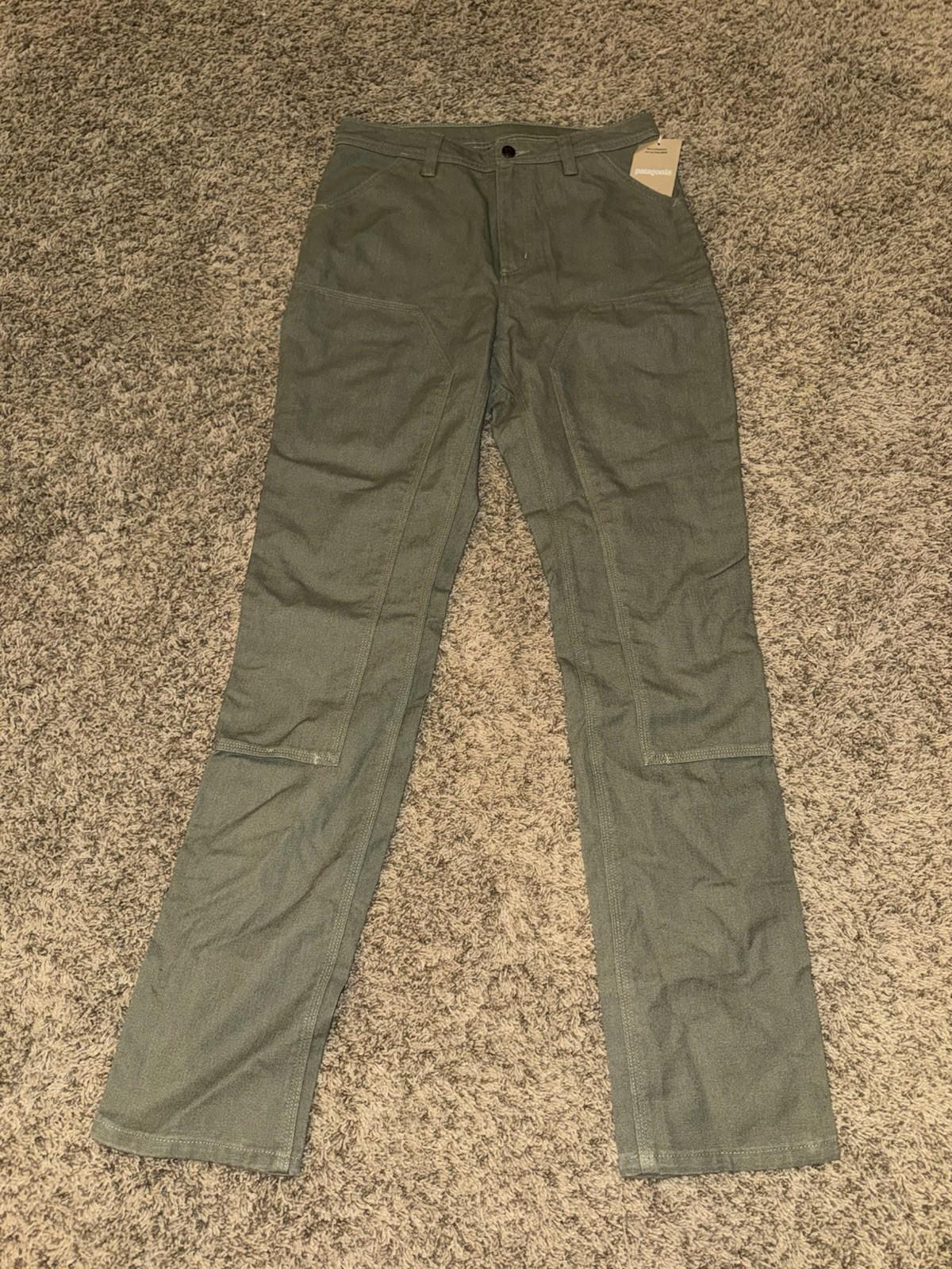 Patagonia SLIM All Seasons Hemp Blend Pants Women’s 8 Fatigue Green Canvas NEW
