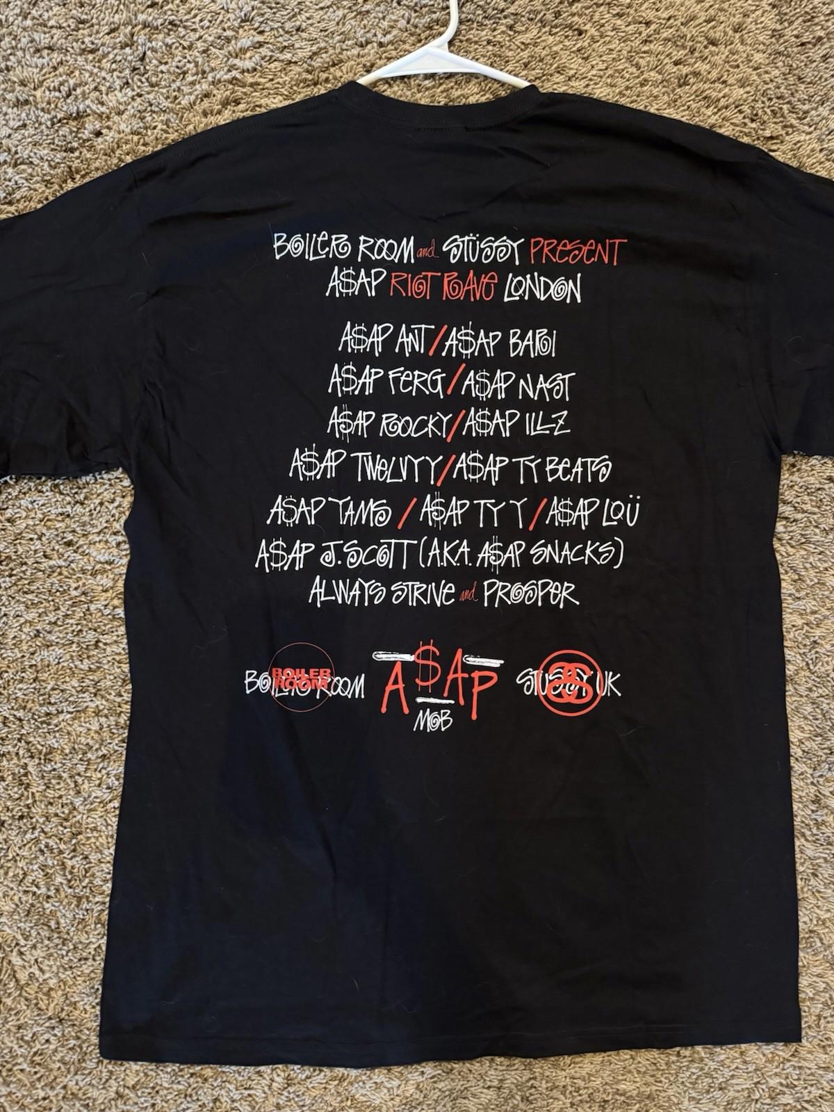 Asap Rocky × Stussy Friends & Family Boiler Room London Tee