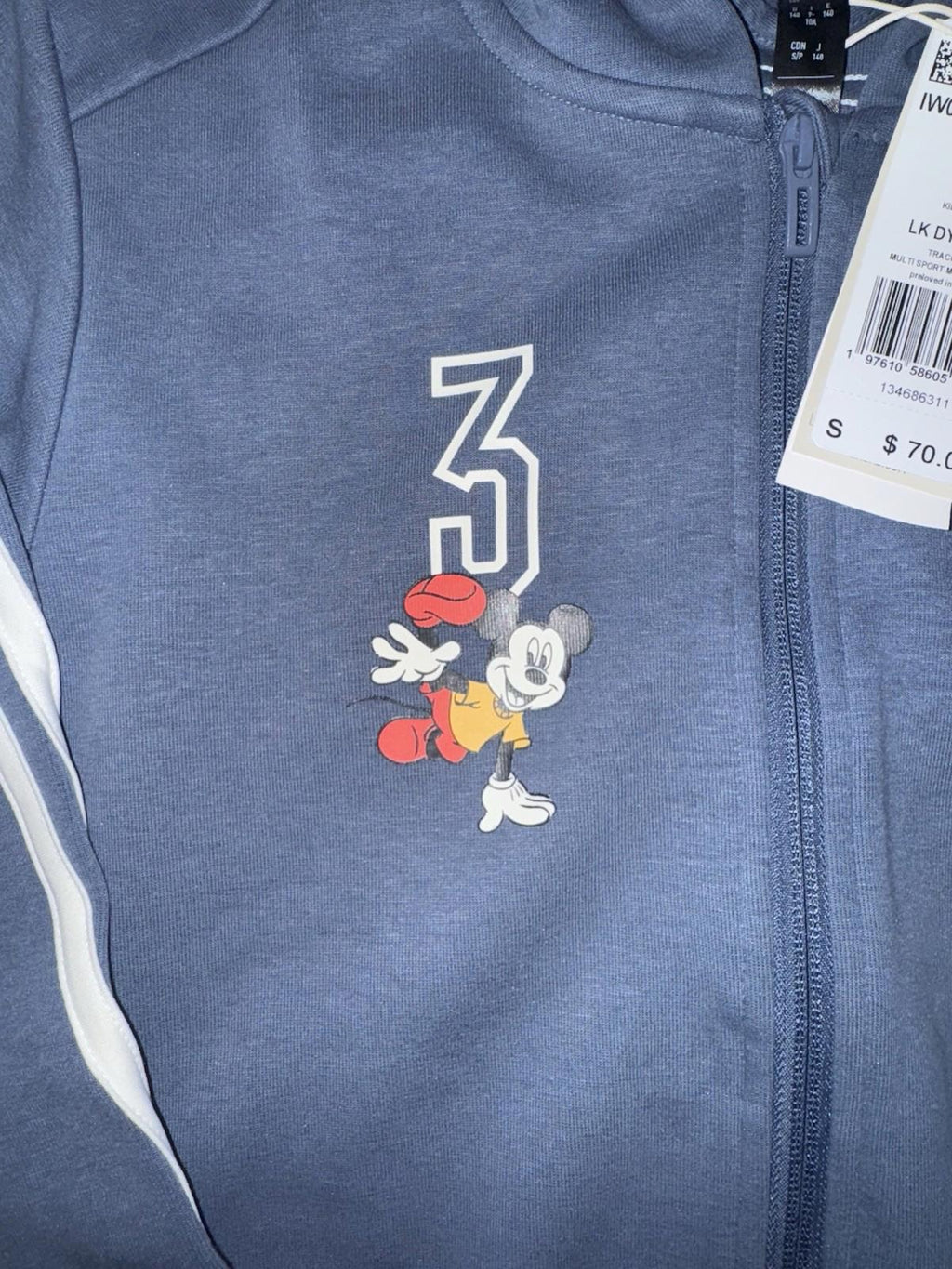 NEW! adidas kids ADIDAS DISNEY MICKEY MOUSE Zip-up Jacket HOODIE NWT