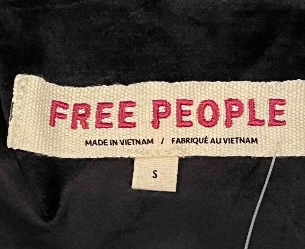 Free People Lux Velvet Cosmo Blazer Black Size S NWT