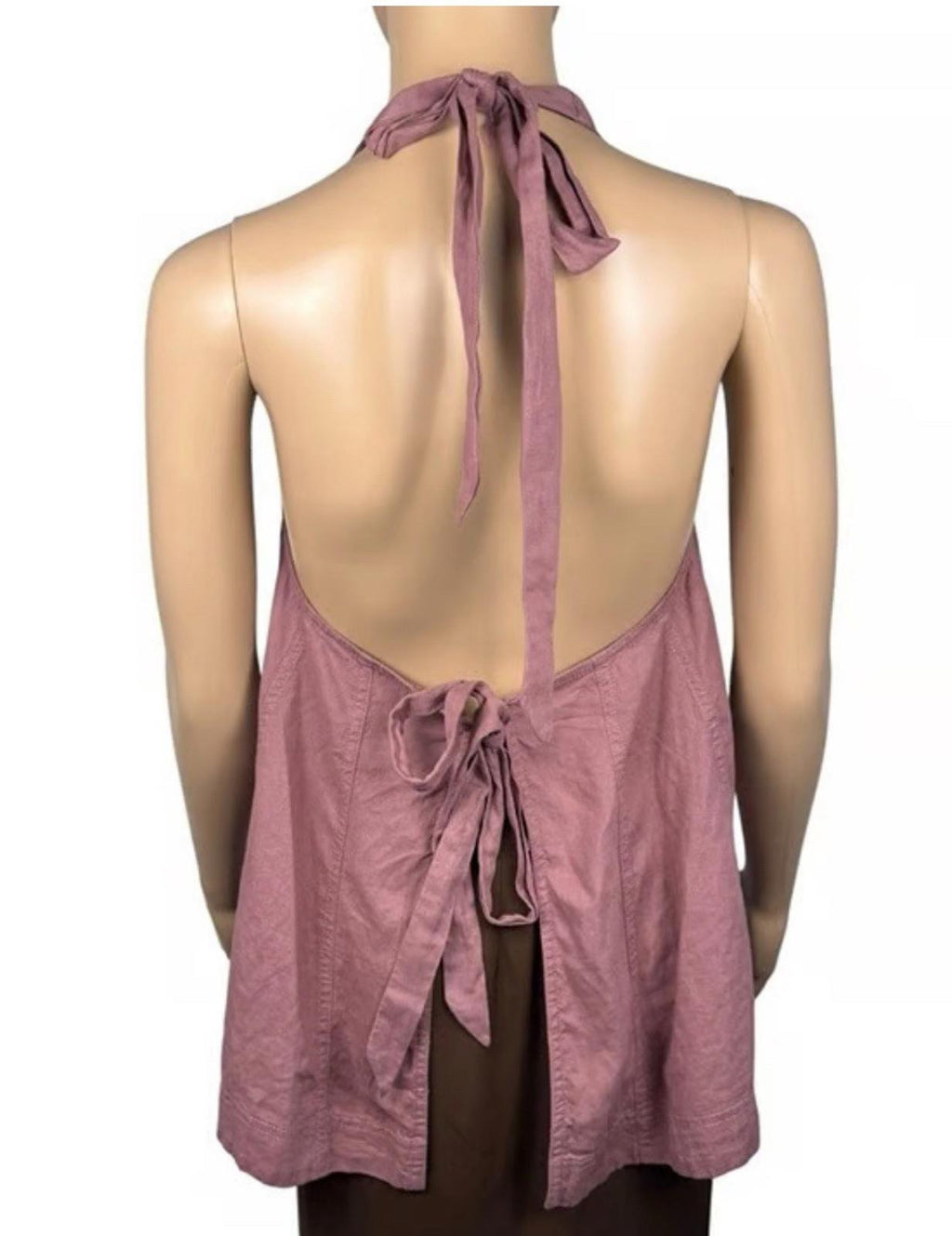 New Free People Scout Linen Halter Top Size S SOLD OUT ONLINE! $98 MSRP