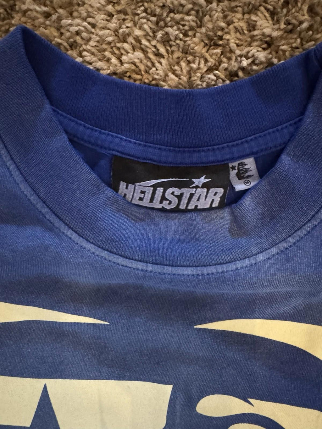 NEW Hellstar  Blue warm up T-Shirt SIZE Medium