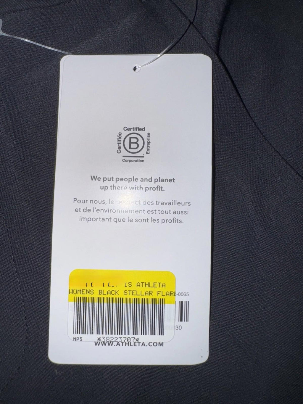 NWT ATHLETA Stellar Flare Trouser 4 Small Black Pant #486208 City Travel