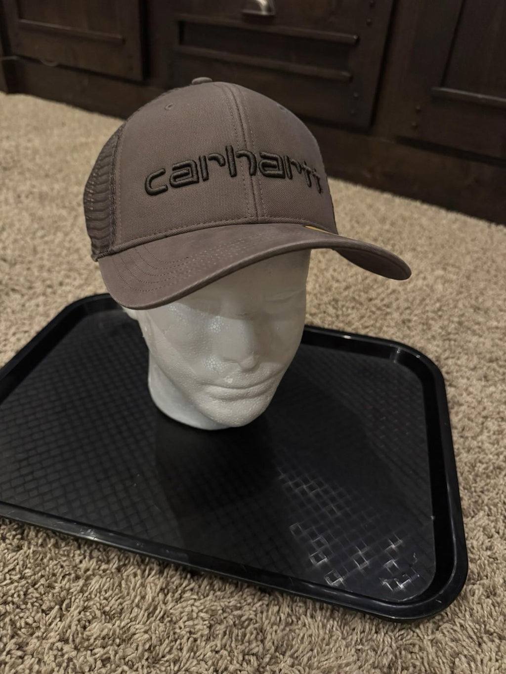 NEW! Carhartt Carvas Mesh-Back Logo Graphic Baseball cap. Brown. Unisex NWT