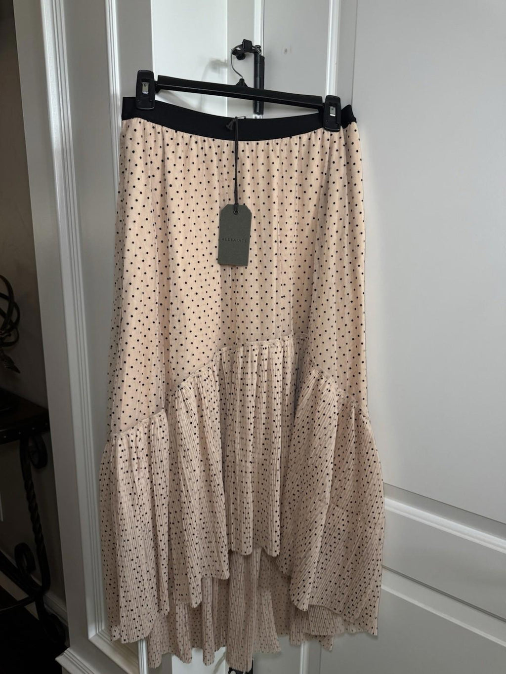 NEW AllSaints Aubrey Dot Skirt Size 8 NWT MSRP $229