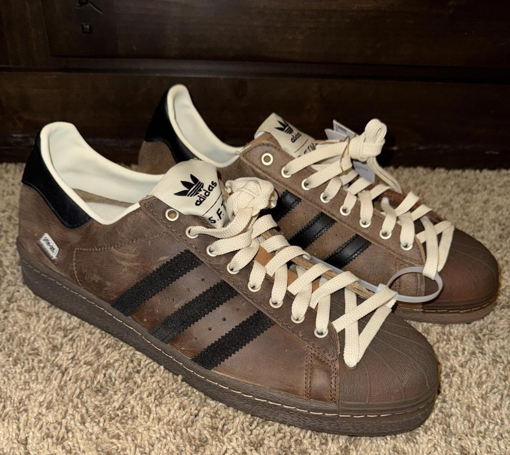 Adidas x Song for the Mute Superstar 82 Toast brown leather Men SZ 13 NWOB