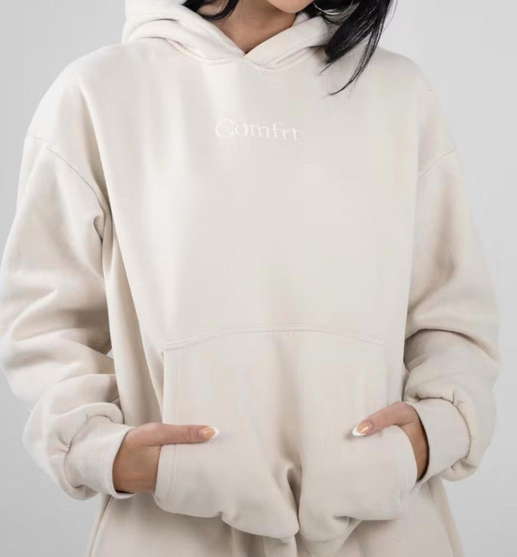 Comfrt Signature Fit Hoodie in Bone Color Size Med NWOT