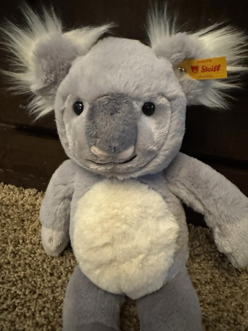 Steiff Soft Cuddly Friends Nils Koala Bear Plush 11” Gray Stuffed Animal 067587