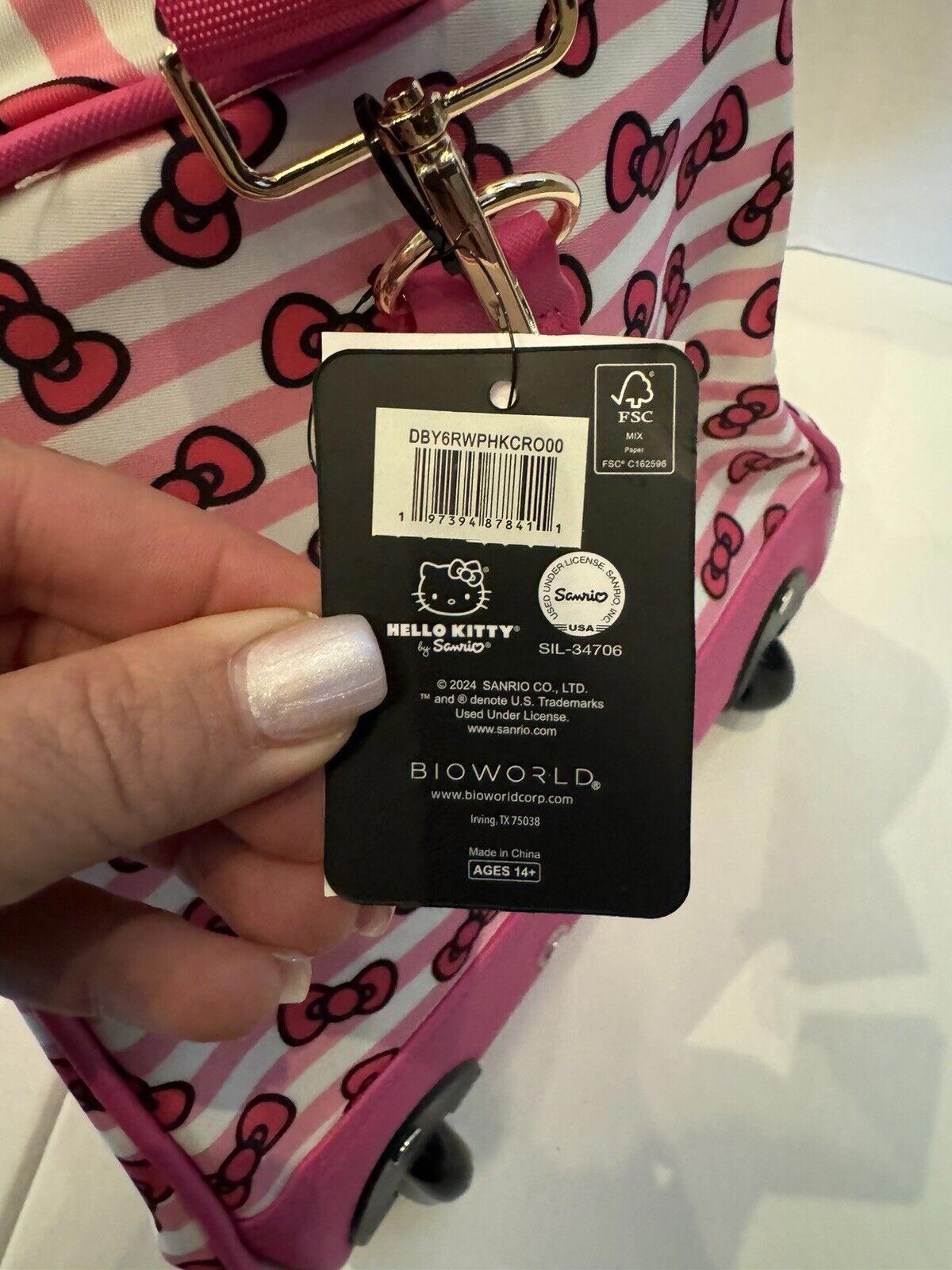 HELLO KITTY 17" Wheeled Duffle Bag Officially Licensed