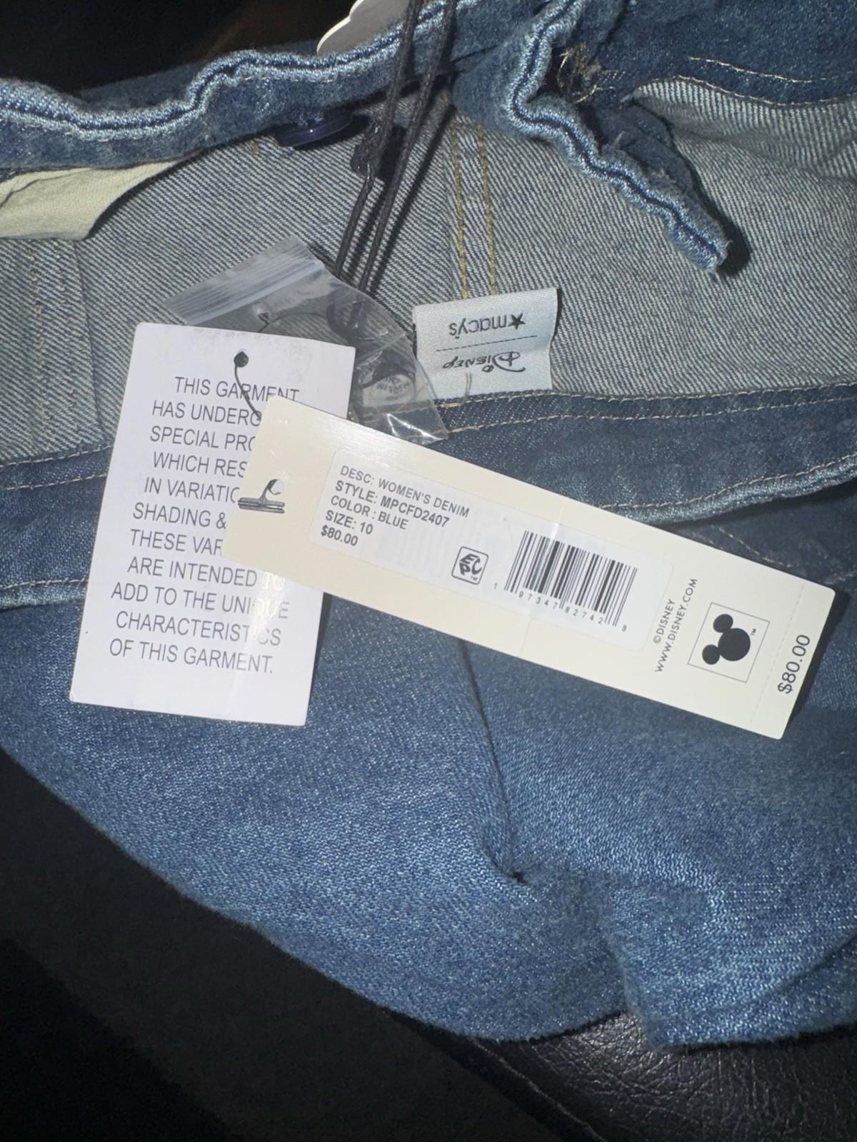 Macys x Disney Minnie Majorette High Rise Wide-Leg sailor dark Jeans size 10 NEW